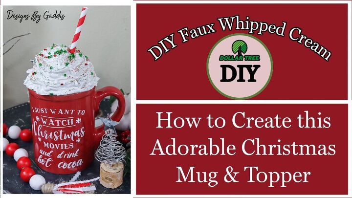 easiest way to create a faux whip cream topper plus adorable mug