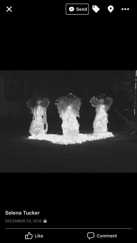 17 ways to make your front yard look like a winter wonderland, Repurpose a tomato cage into a gorgeous glowing angel