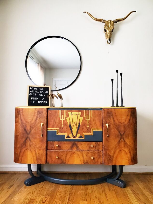 preprate para enamorarte de estos 15 cambios de imagen de muebles, Gabinete de bebidas Art Deco