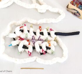 Grab some clips and some very chunky yarn for this super cozy decor idea