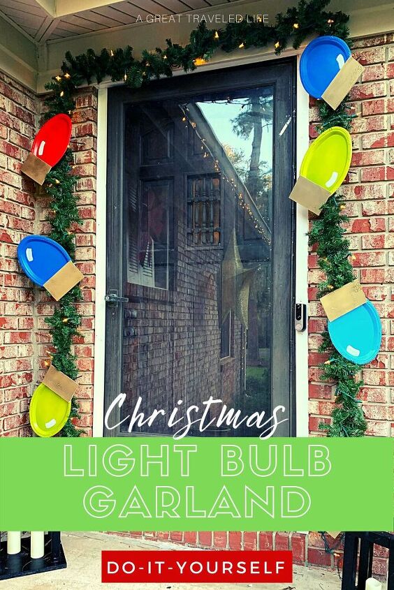 1 diy garland with giant faux light bulbs
