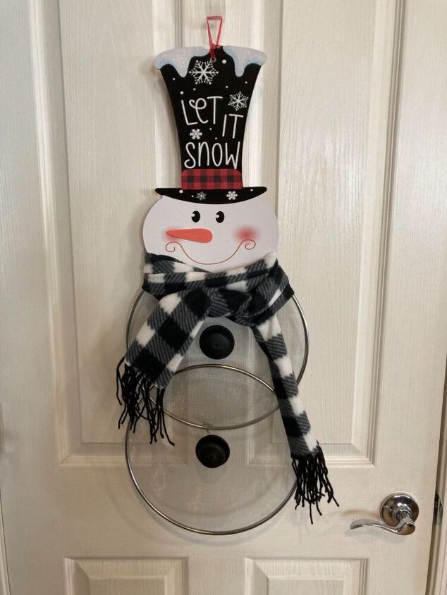 diy dollar store splatter screens snowman