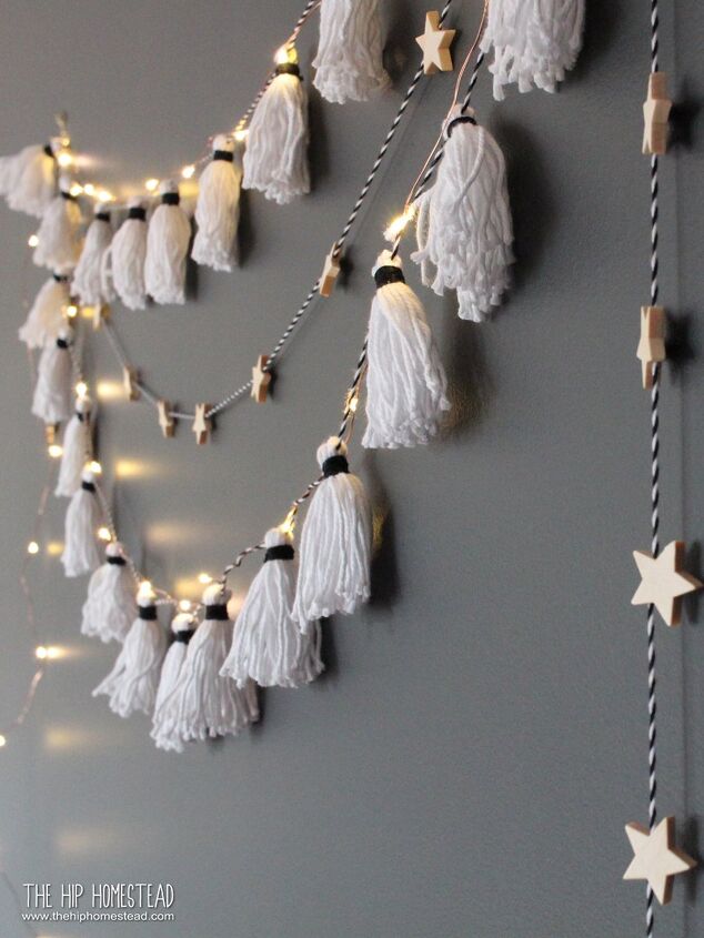 13 stunning garland ideas you should definitely try this year, Go boho with this super easy tassel garland