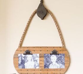 18 crazy cool things you can make using placemats, DIY this unique rustic photo display from random objects