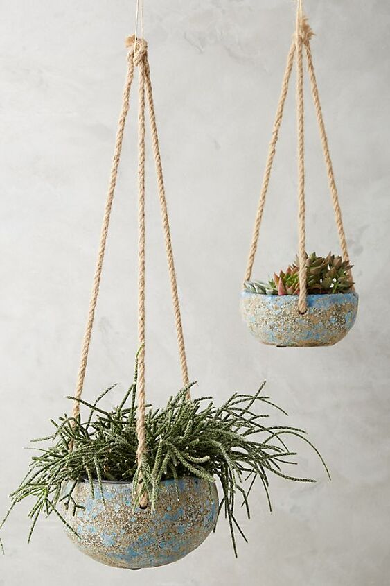 18 crazy cool things you can make using placemats, DIY this stunning hanging cement planter with a plastic lace placemat