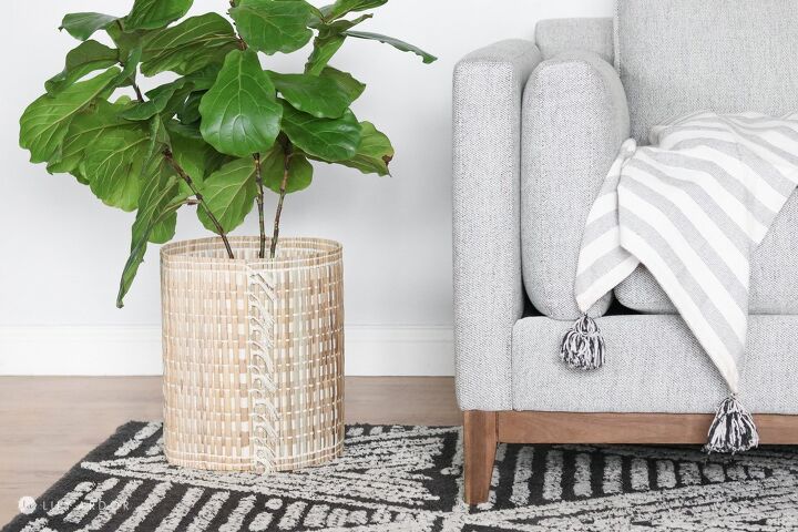 18 crazy cool things you can make using placemats, Give boring planters a chic makeover with placemats