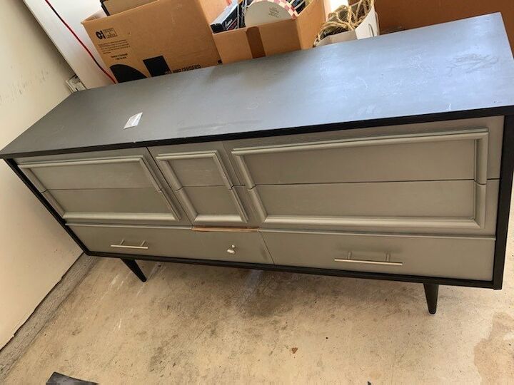 mid century modern dresser getting a makeover, Before