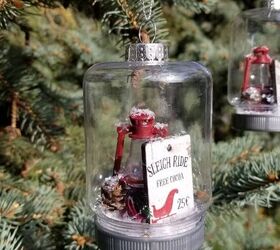 s 16 farmhouse holiday decor ideas that ll make you swoon, Go farmhouse chic with plastic mason jar tree ornaments