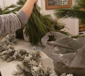 do this to your faux garland and tip to keep your real ones fresh, Pine bunches