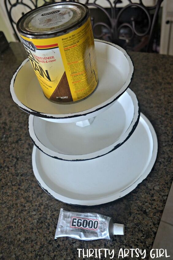 diy faux enamelware tiered tray stands for less than 6 each