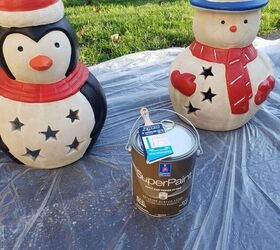 how to recycle old holiday d cor with paint