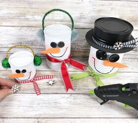 how to make recycled tin can snowmen for christmas