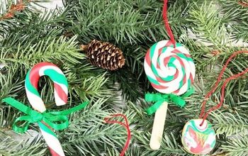 Adornos de caramelo de arcilla polimérica para Navidad