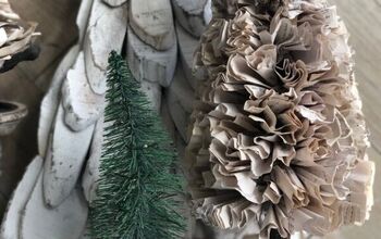  Árvore de Natal de papel vintage - faça você mesmo
