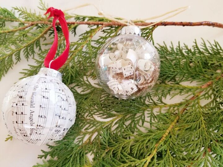 pretty sheet music ornaments