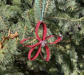 christmas flower ornament recycling craft christmas decorations
