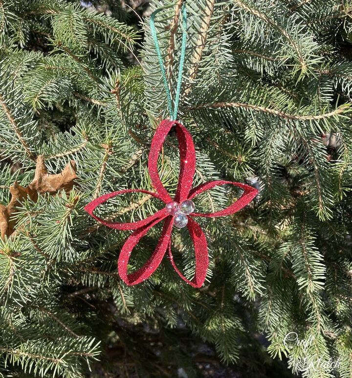 christmas flower ornament recycling craft christmas decorations