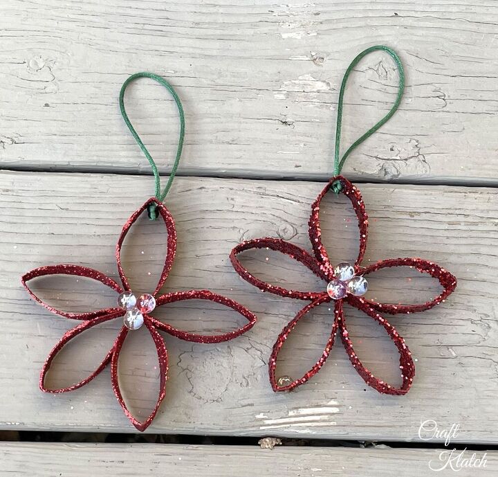 ornamento fcil da flor do natal artesanato de reciclagem
