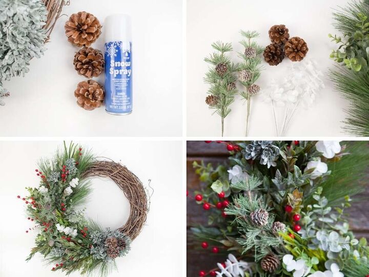 diy winter grapevine wreath for seasonal home decor