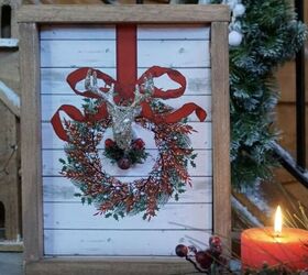 s 10 farmhouse christmas decorating ideas to make this weekend, Turn Dollar Store boxes into pieces of art wi