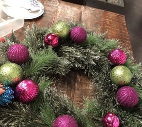 upcycled christmas wreath