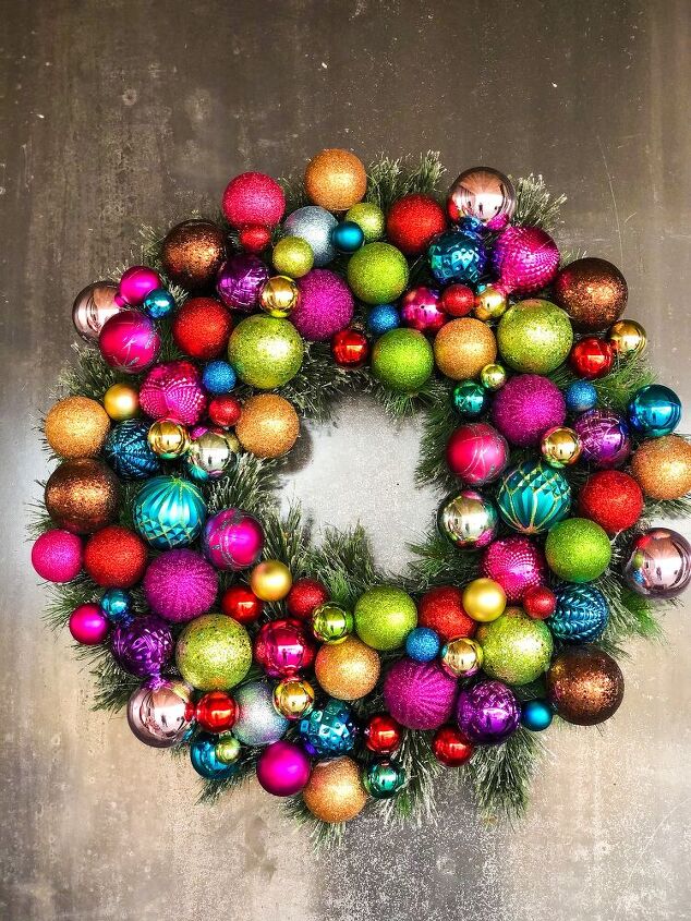 upcycled christmas wreath