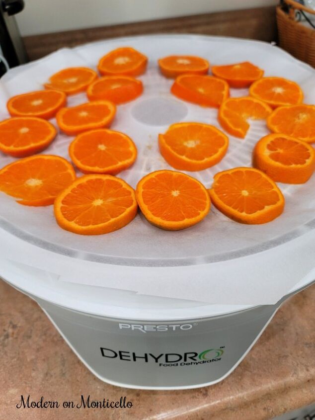 guirlanda de fatias de laranja secas