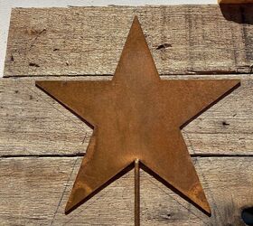 wood pallet star tree topper diy, We used a home decor star as a template