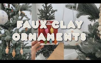 DIY Faux Clay Ornaments (Ornament Upcycle)