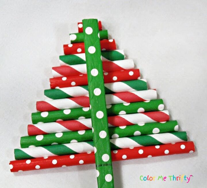 quick easy tree ornaments from repurposed straws