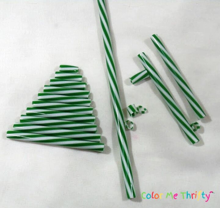 quick easy tree ornaments from repurposed straws