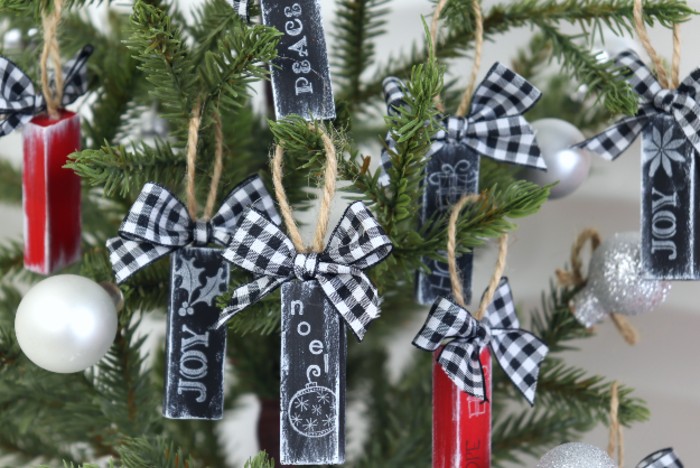 s 10 earth friendly ways to decorate for the holidays, Use Jenga Blocks to create ornaments