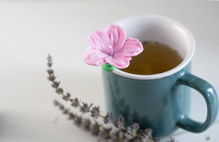 11 maneiras criativas de fazer um presente de barro, suporte de saquinho de ch em forma de flor