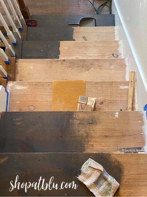 how to remove carpet and paint your stairs