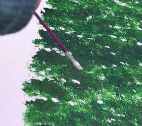 how to paint a large christmas tree in 10 mins