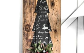 Haz este cartel de árbol de Navidad vertical con un toque inesperado...