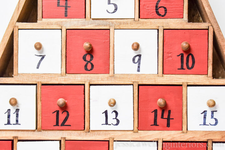 s 20 of the best advent calendars to use this december, Brighten up a plain wooden Advent calendar with festive colors