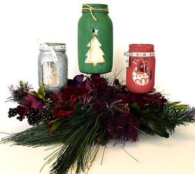 15 fun ways to use empty jars this season, Craft these fun Christmas jars using vinyl cutouts
