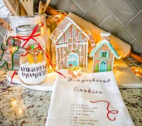 15 fun ways to use empty jars this season, Give the sweetest gift with this DIY gingerbread cookie tea towel set