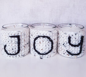 15 fun ways to use empty jars this season, Keep your jars cozy this Christmas with crocheted covers