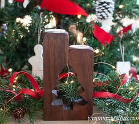 how to make cut out wooden candle holders