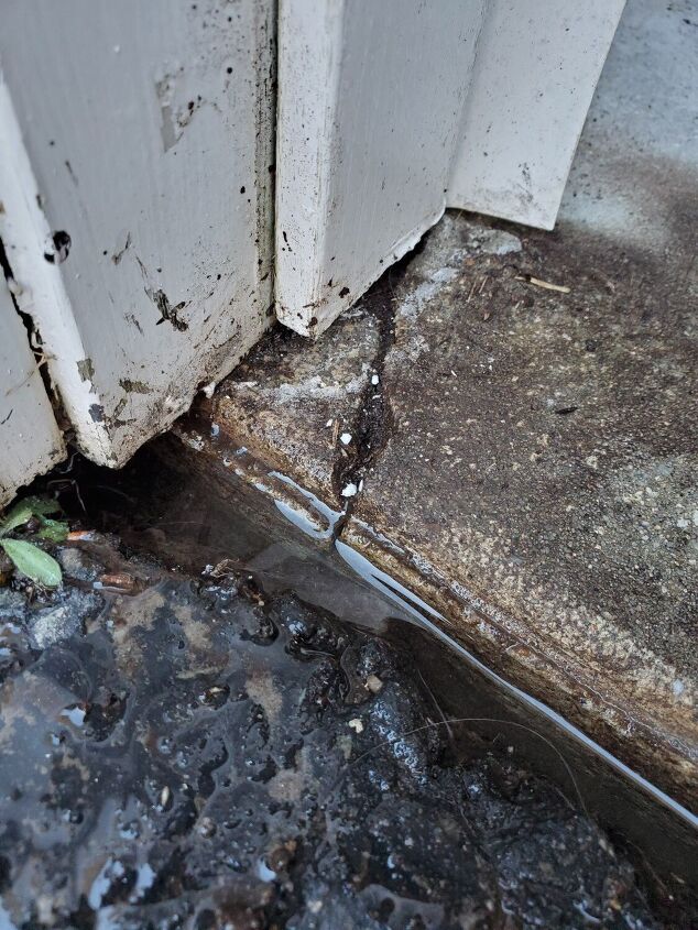 q cracks in garage floor near door worry
