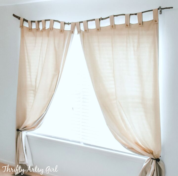 s 10 ways to turn your bedroom into a stress free zone, Bring nature in with a rustic tree branch curtain rod
