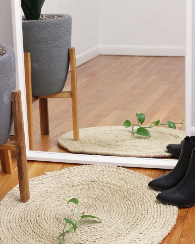 15 alfombras de bricolaje para calentar el suelo esta temporada, Alfombra de cuerda redonda DIY