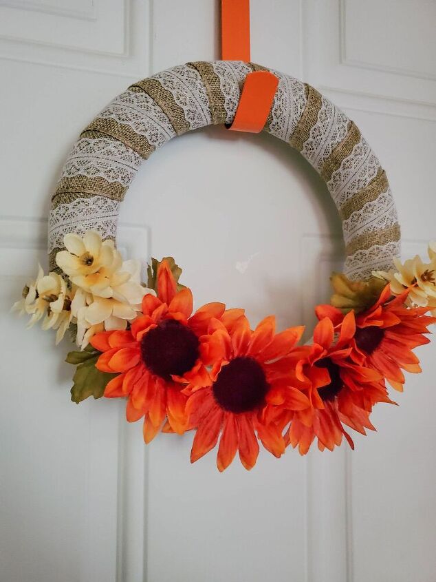 faux flower wreath