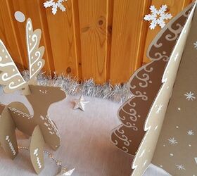 13 reasons to save your cardboard boxes this season, Cut 3D standing Christmas d cor from cardboard