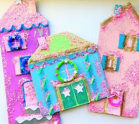 13 reasons to save your cardboard boxes this season, Turn boring cardboard boxes into a whimsical Christmas village