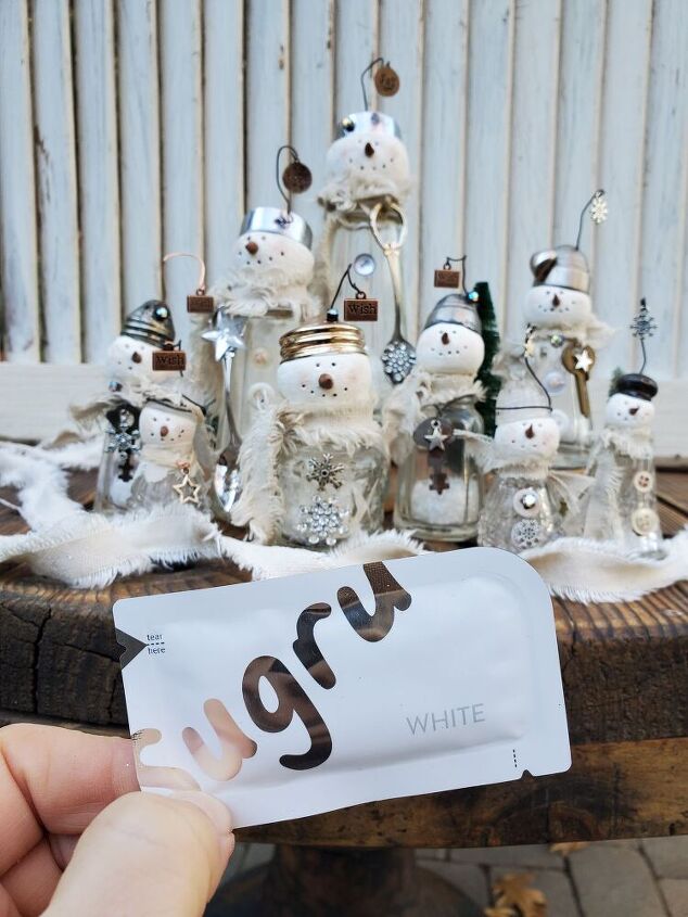 upcycled snowmen with sugru