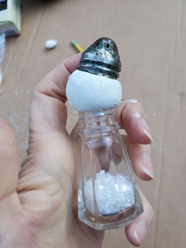 upcycled snowmen with sugru