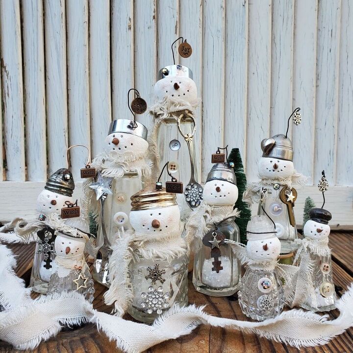upcycled snowmen with sugru